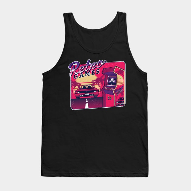 Retro gaming 80's Style Arcade Tank Top by madeinchorley